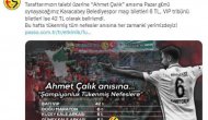 Eskişehirspor'dan Ahmet Çalık anısına bilet fiyatı düzenlemesi
